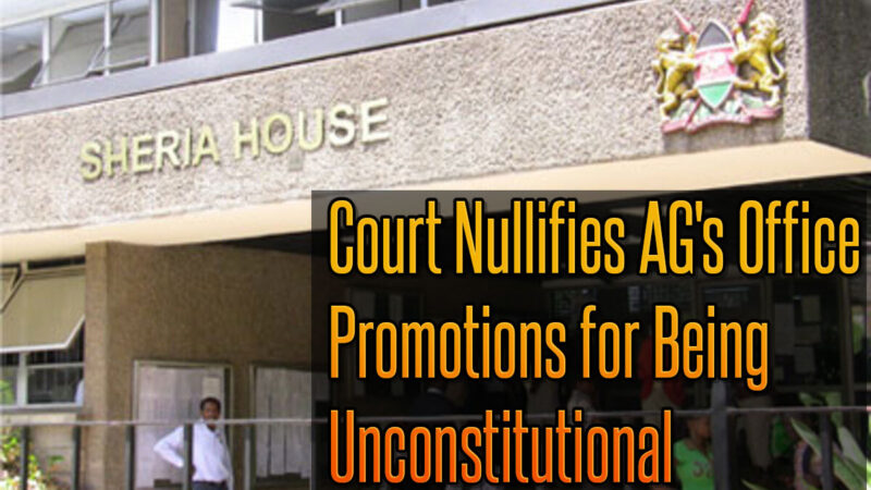 Court Nullifies AG's Office Promotions