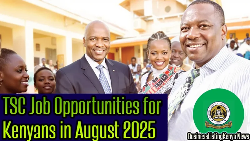 TSC job opportunities in August 2025