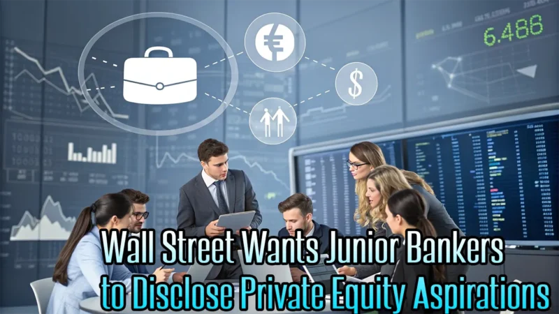 Wall Street Firms Want Junior Bankers to Disclose PE Aspirations